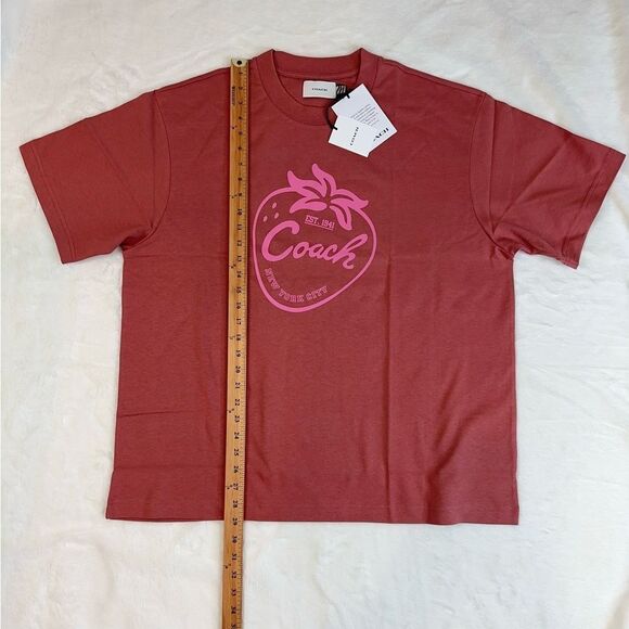NWT Coach Strawberry Skater T Shirt In Organic Cotton size XL - Picture 8 of 11